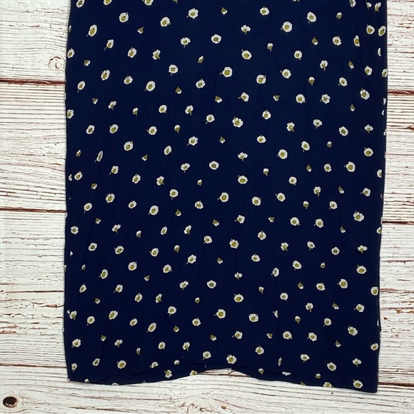 Madewell Button-Back Easy Dress in Daisy Dots in Navy Sz XXS - Picture 9 of 16